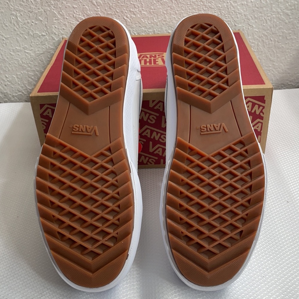 Vans White Platform Old Skool Women's Sneakers - Picture 7 of 11
